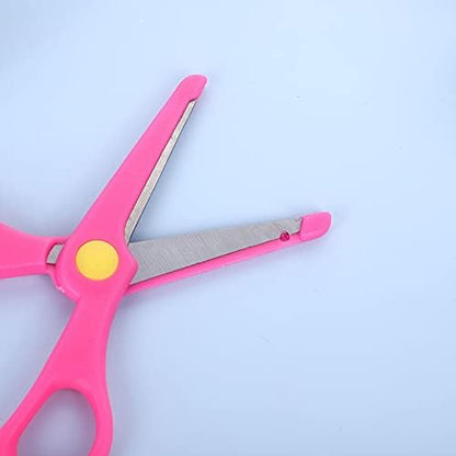 1054- Safety Scissors Kids Scissors School Scissors for Kids Children Toddler Stationery Beginner Practice Handmade Small Scissors Safety Hemming