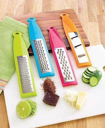 1304- 4 Pcs  Set Multi-function Vegetable Chopper Cutter Stainless Steel & Plastic Hand Peeler Grater Slicer Manual