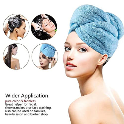 1048- Hair Towel Wrap for Women, Hair Turban for Drying Wet Hair, Easy Twist Hair Towels, Super Absorbent and Ultra Soft Bath Towel