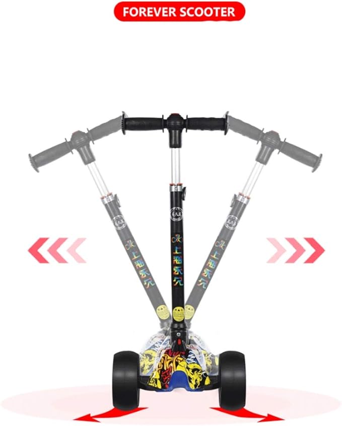 1005- Kick Scooter Extended Off Road Wheel Scooter for Kids Toddler Kick Scooter with Foldable, Adjustable Height Multicolour