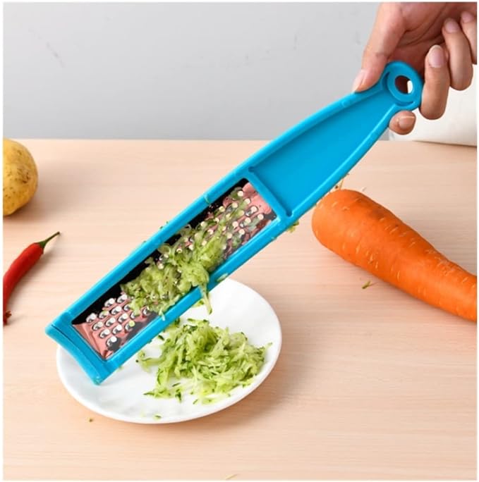 1304- 4 Pcs  Set Multi-function Vegetable Chopper Cutter Stainless Steel & Plastic Hand Peeler Grater Slicer Manual