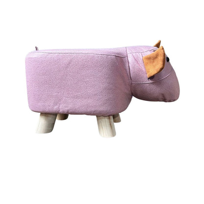 1382- Small Footstool for Children Animal Shapes Footstool with 4 Wooden Legs (Assorted Design)