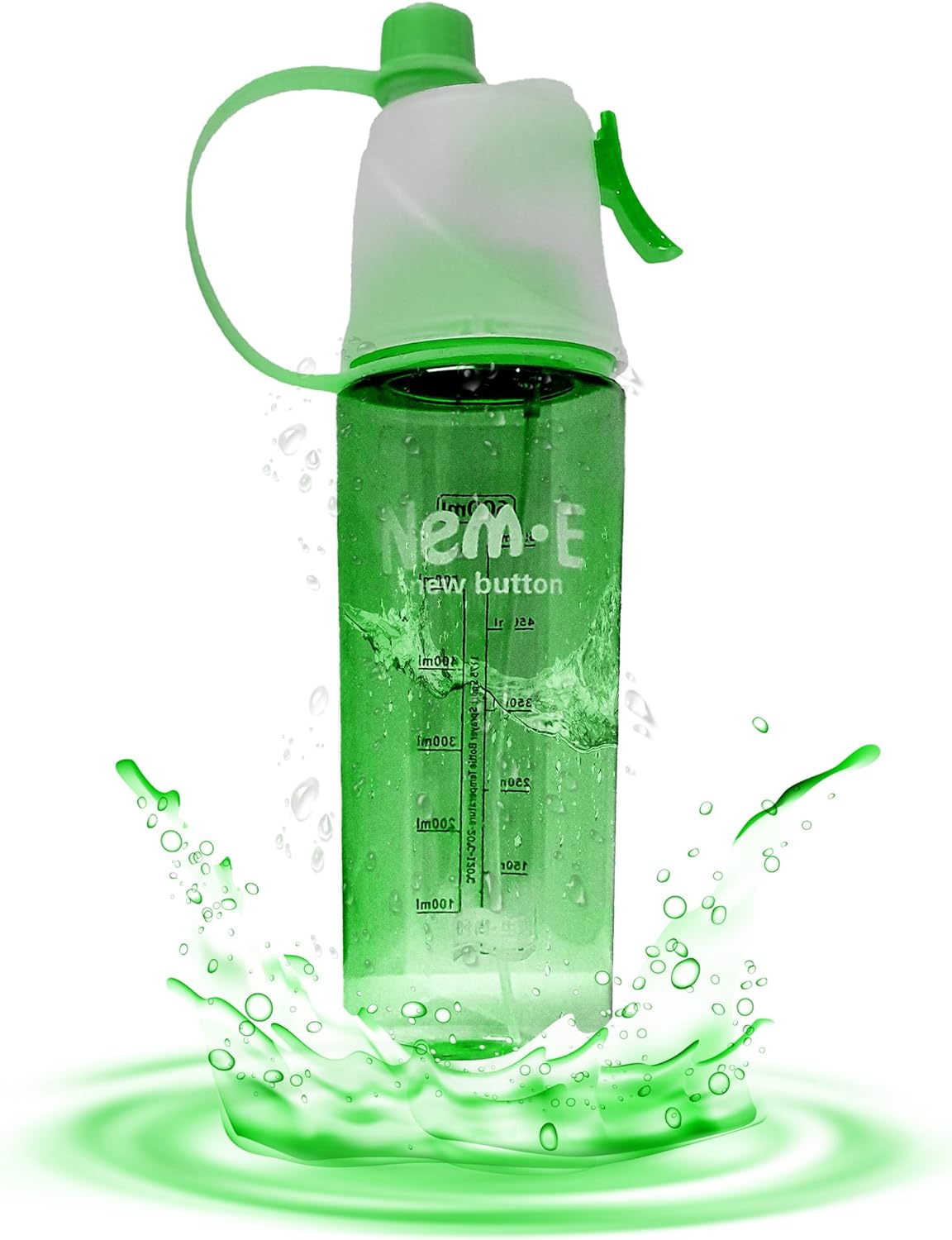 1535- Water Bottle Spray Mist Direct Drinking Water Bottle with Spray Outlet (Multicolour)