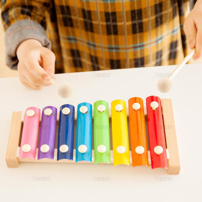 1482- Metal Xylophone with box | Percussion Instruments For Adults Wooden Musical Instruments Musical Instruments Childrens Musical