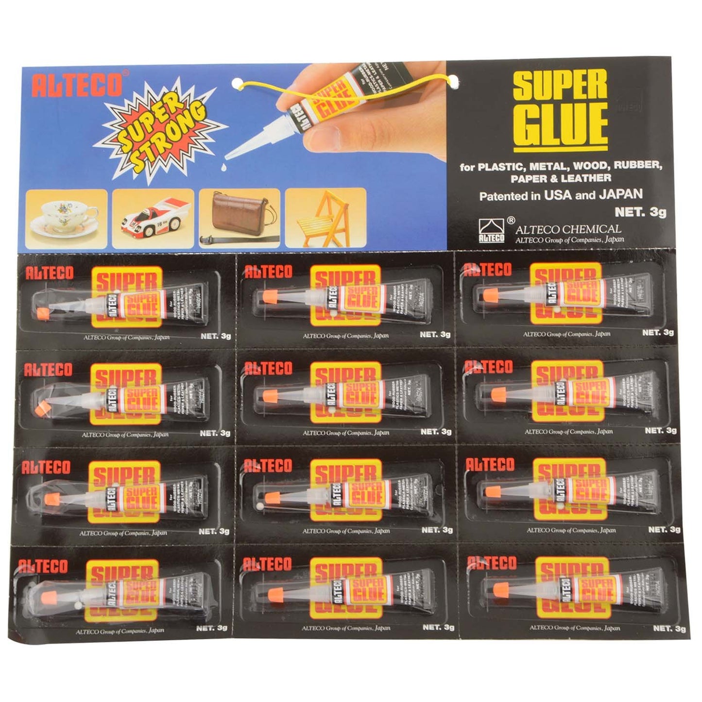 1634- Powerful Power instant super Glue For Rubber,Plastics,Wood,Metal,Leather