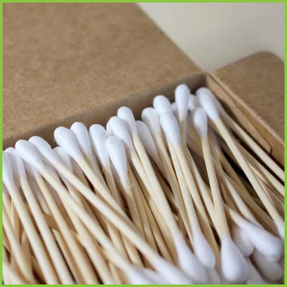 1280- 200 Bamboo Cotton Swabs Wooden Cotton Buds