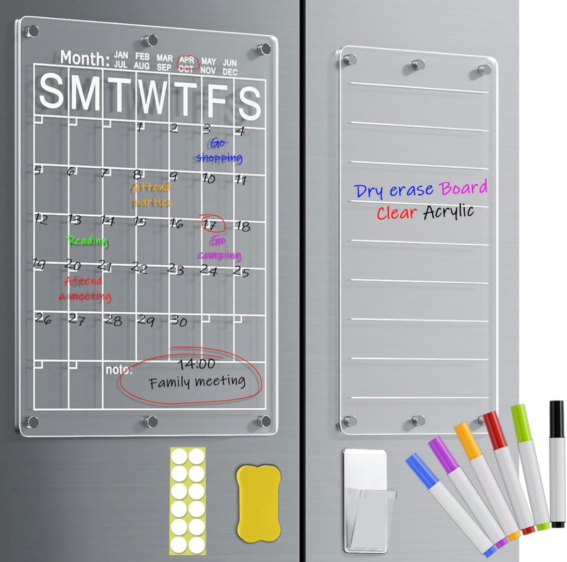 1739- Magnetic Calendar  for Fridge & Memo  Board