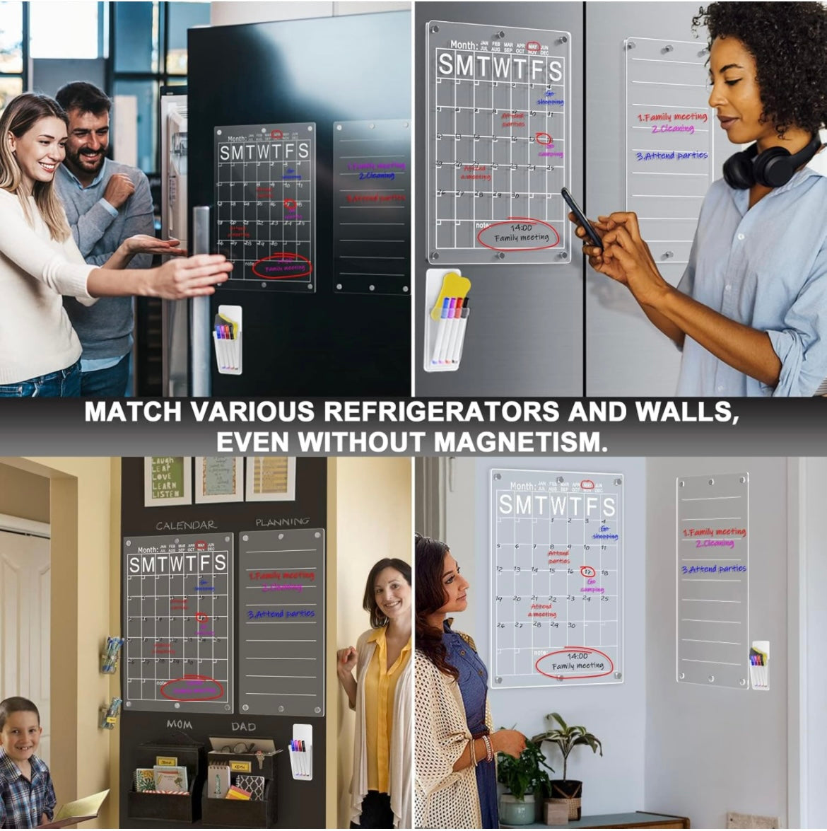 1739- Magnetic Calendar  for Fridge & Memo  Board