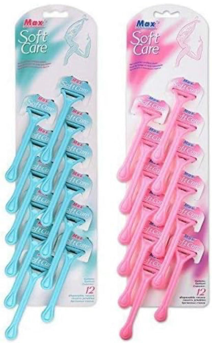 1707- 12pcs Soft care women razor