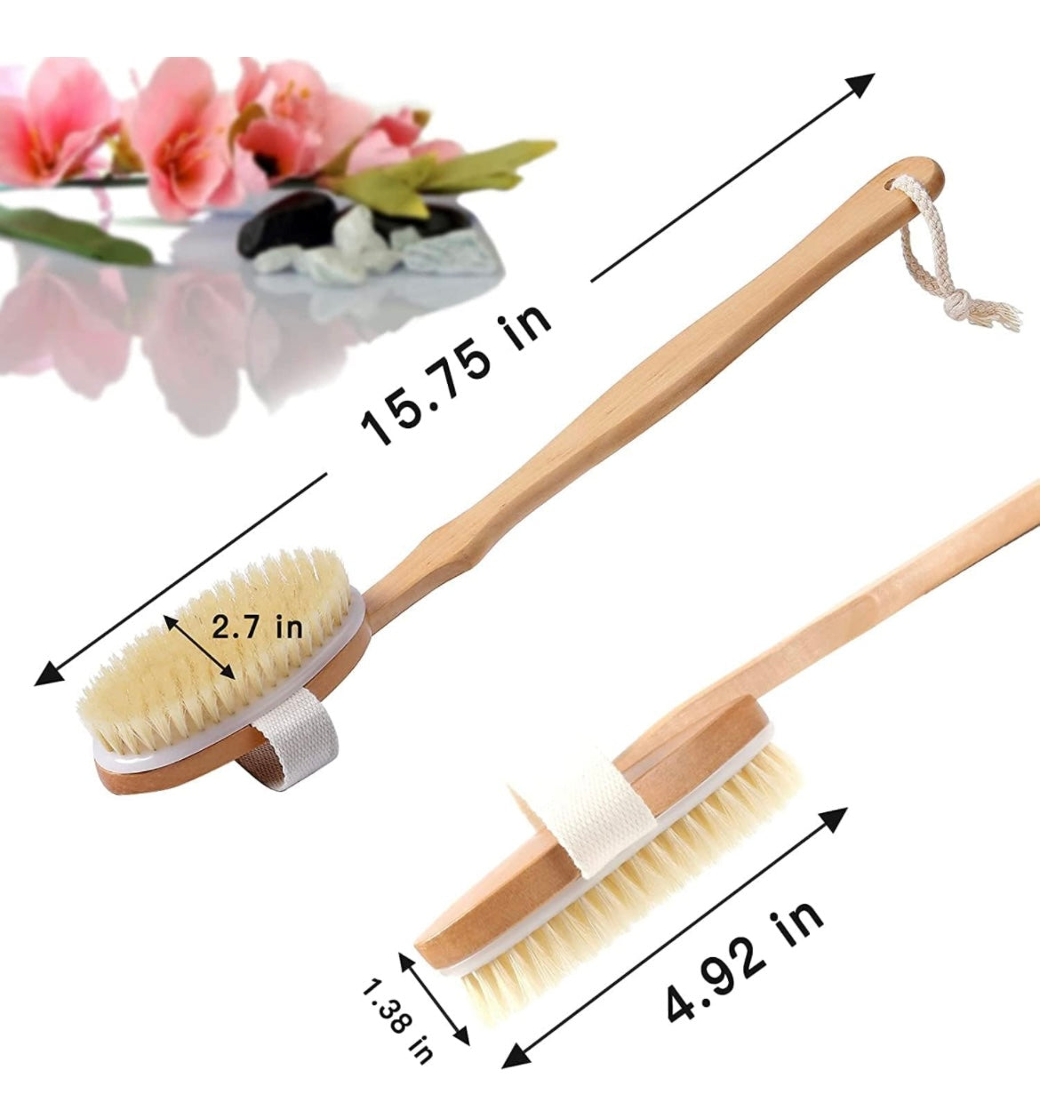 1687- Single Side Wooden Bath brush