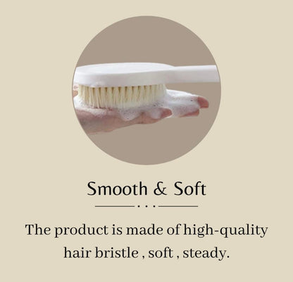 1686- Plastic White Round Bath Brush