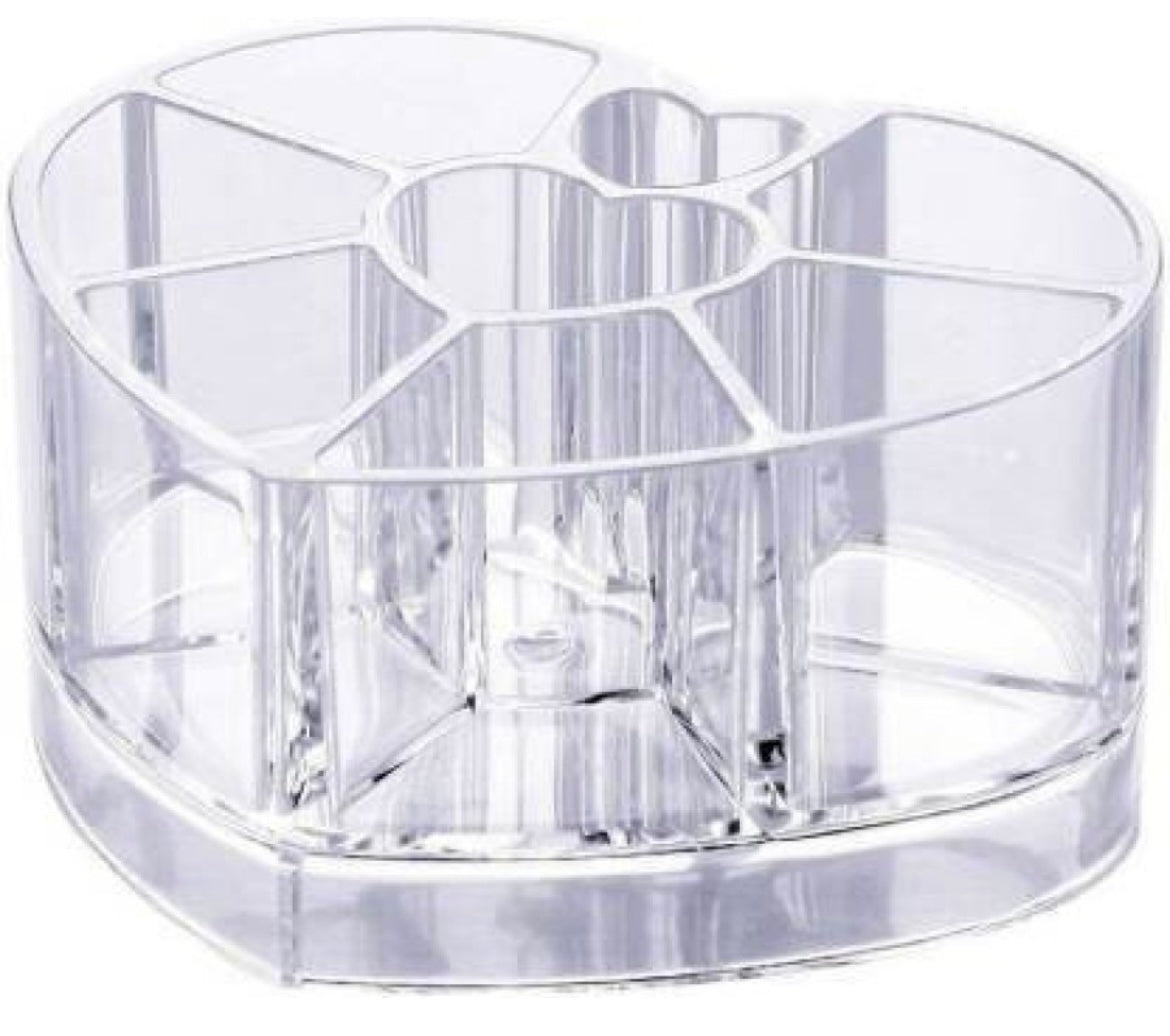 1611- Heart shaped cosmetic organizer