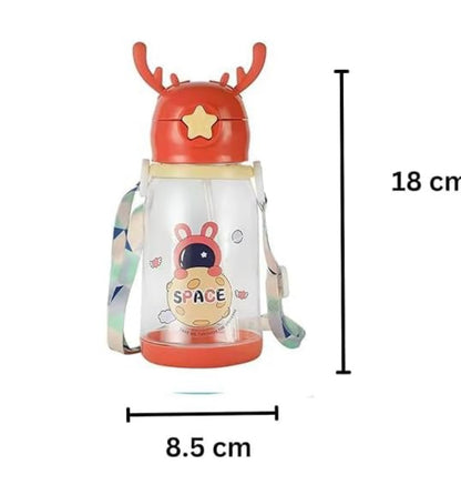 1677- Deer Horn Kids Water Bottle With Rope