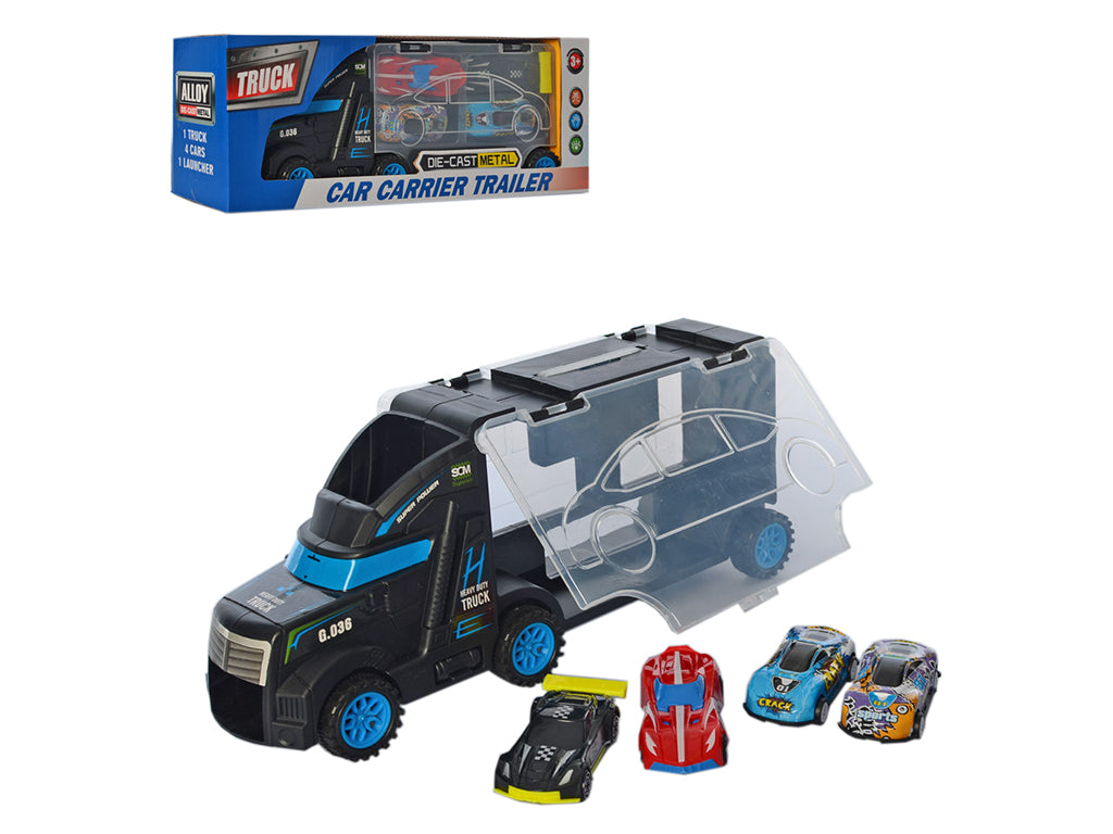 1112- 3 Mini cars with big Truck – Thanisha Wholesale