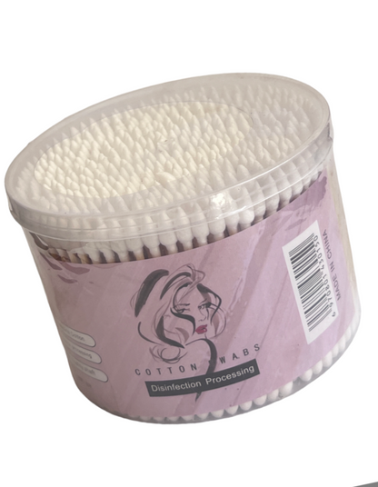 1011- 500pcs Box white Double Head Cotton Swabs Nose Ears