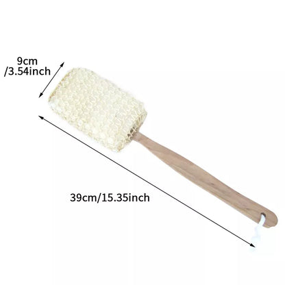 1258- Bath Body Brush Spa Shower Back Sponge Scrubber Long Handle